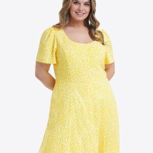 James Draper Bonnie Mini Dress in Golden Floral